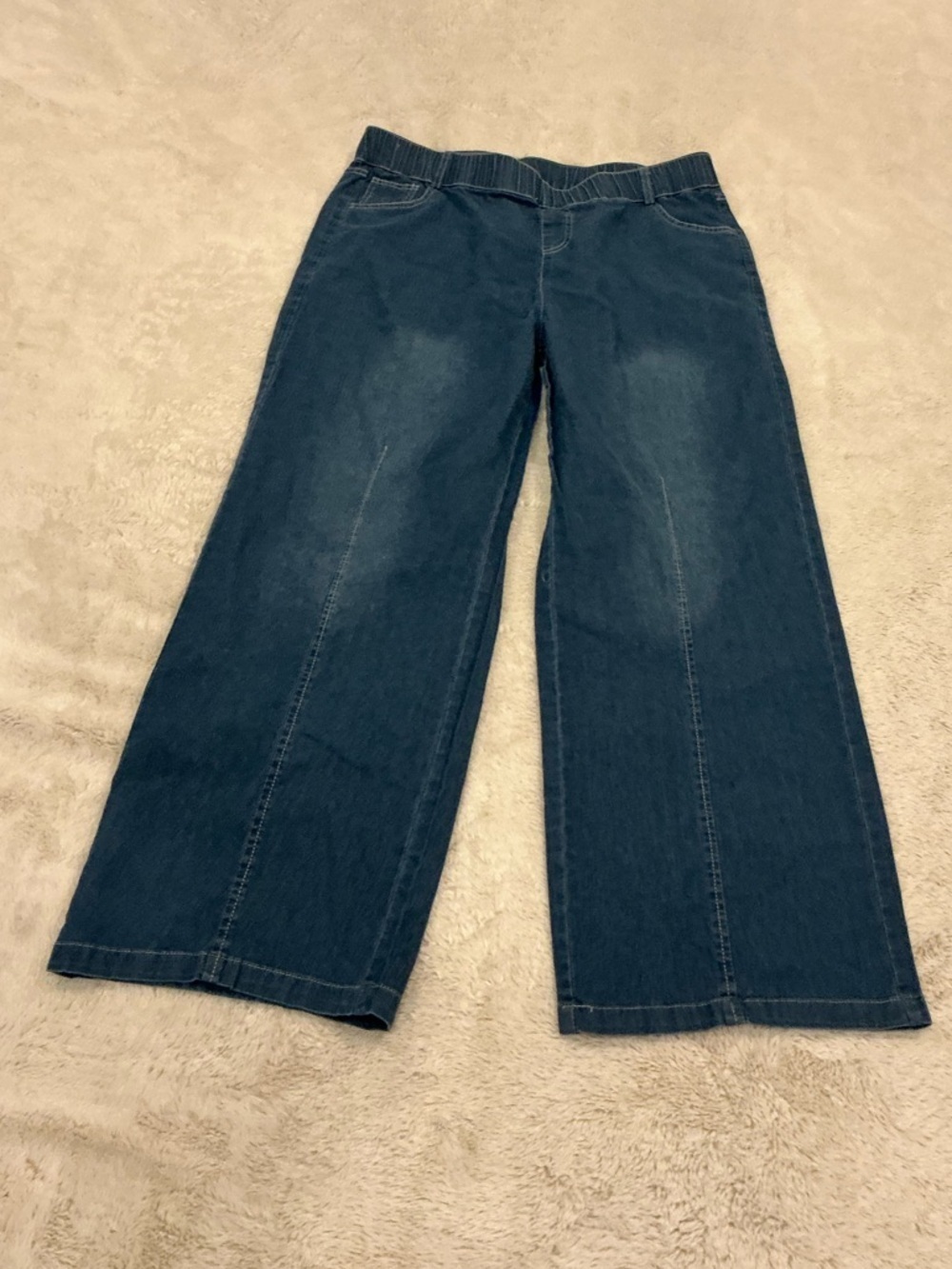 Wide Leg Dark Blue Women's Jeans